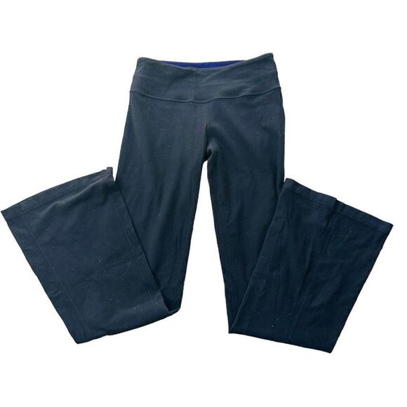 LULULEMON ATHLETICA High Rise Reversible Yoga Pant Lululemon Flared Leggings Bla - Picture 4 of 5